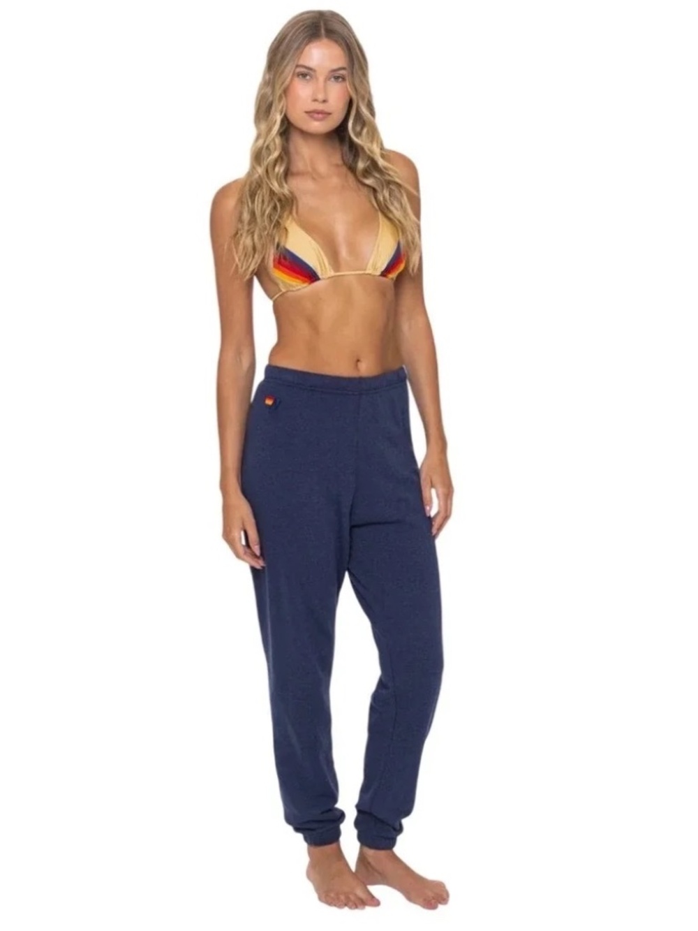 Aviator Nation Blue Sweatpants/Joggers 5 Stripe Sz XS